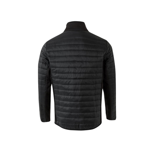 VL RAIJIN promotional jacket in black (detail view) with custom logo branding