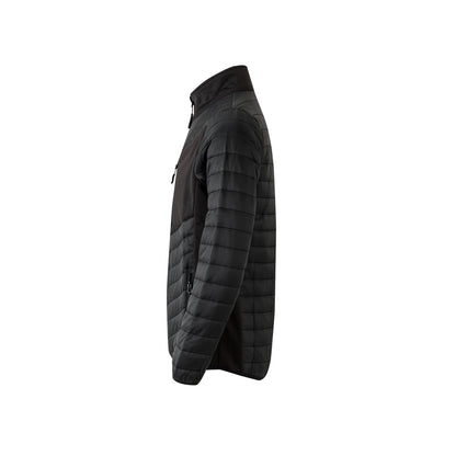 VL RAIJIN promotional jacket in black (detail view) with custom logo branding
