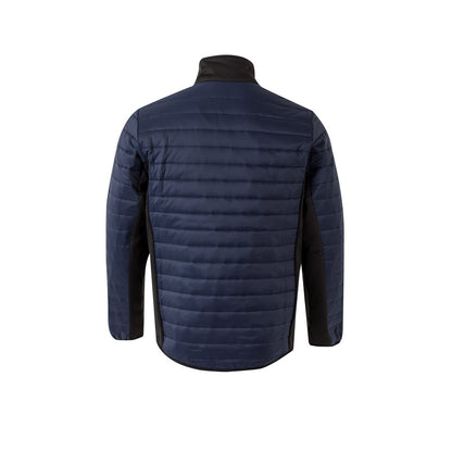 VL RAIJIN promotional jacket in blue (detail view) with custom logo branding