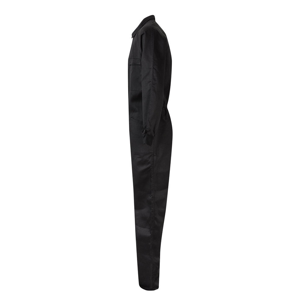 VL YAMA promotional workwear garment in black (detail view) with custom logo branding