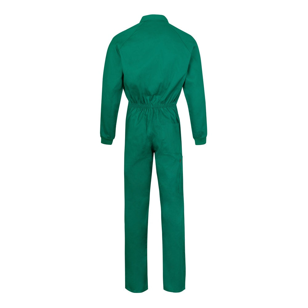 VL YAMA promotional workwear garment in green (detail view) with custom logo branding