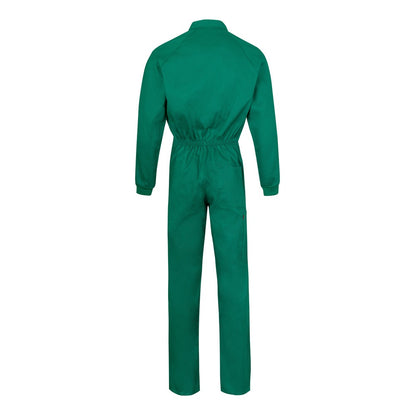 VL YAMA promotional workwear garment in green (detail view) with custom logo branding
