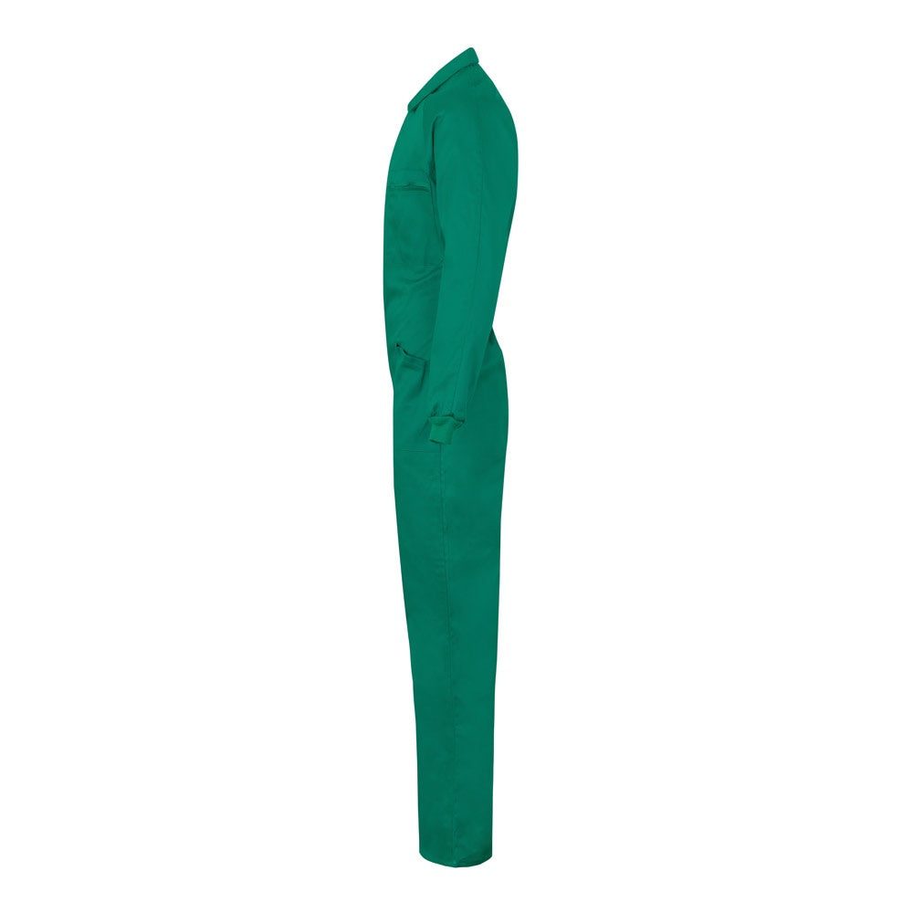 VL YAMA promotional workwear garment in green (detail view) with custom logo branding