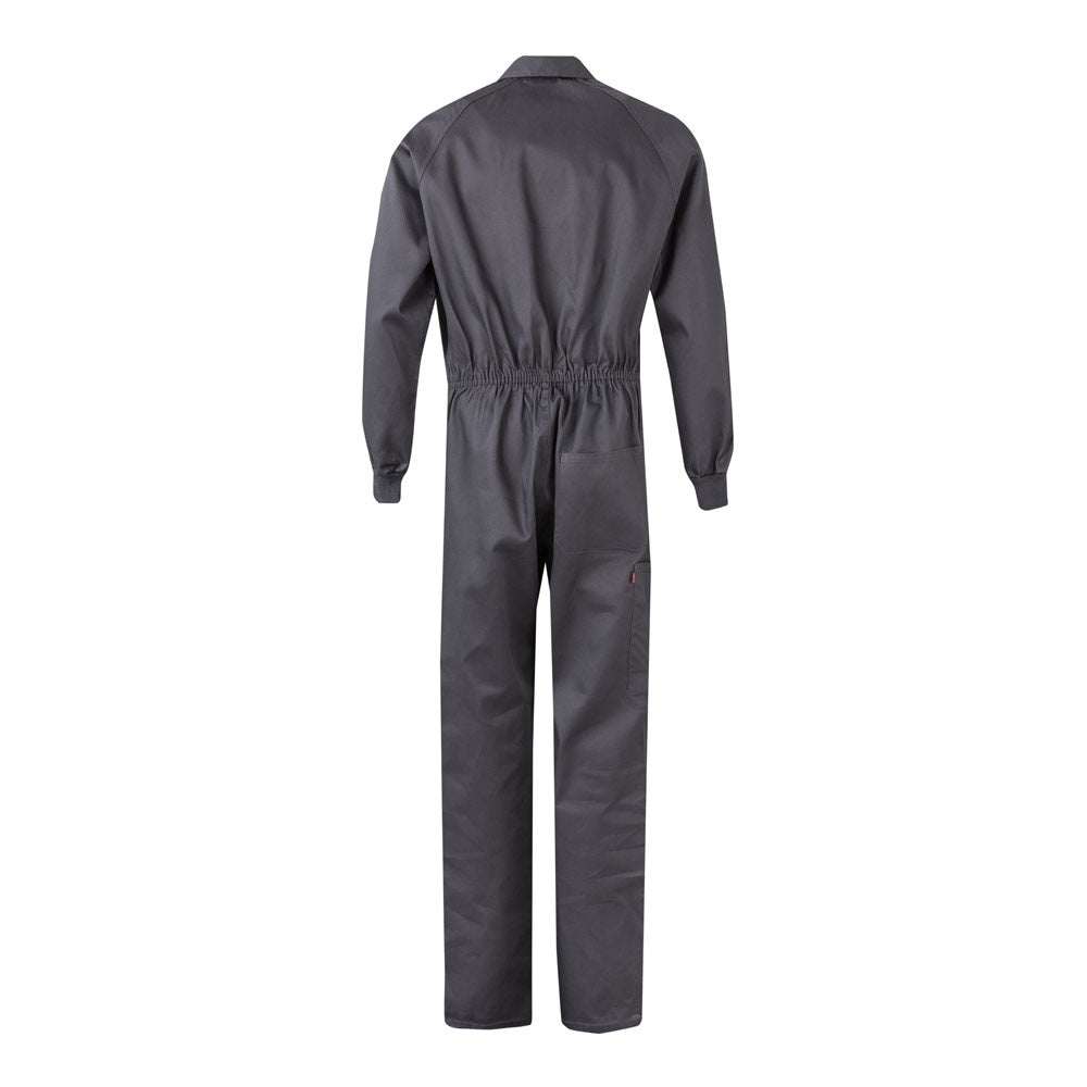 VL YAMA promotional workwear garment in grey (detail view) with custom logo branding