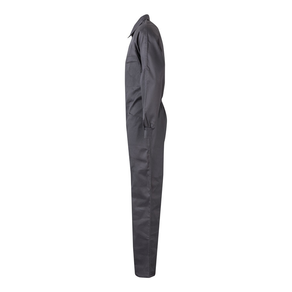 VL YAMA promotional workwear garment in grey (detail view) with custom logo branding