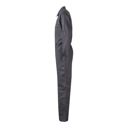 VL YAMA promotional workwear garment in grey (detail view) with custom logo branding