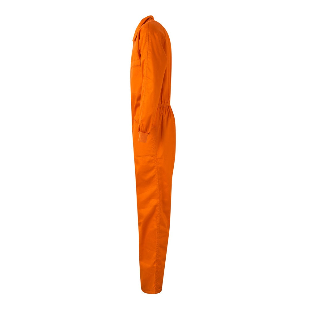 VL YAMA promotional workwear garment in orange (detail view) with custom logo branding
