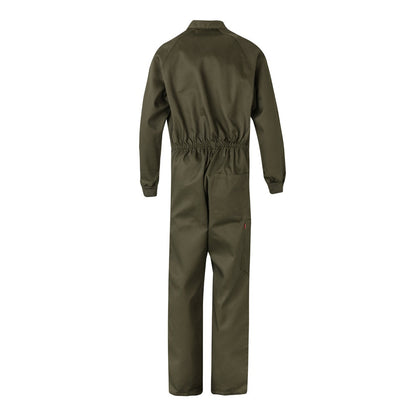 VL YAMA promotional workwear garment in army green (detail view) with custom logo branding