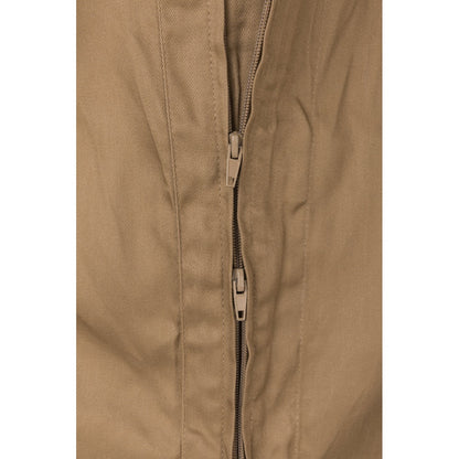 VL YAMA promotional workwear garment in natural (detail view) with custom logo branding