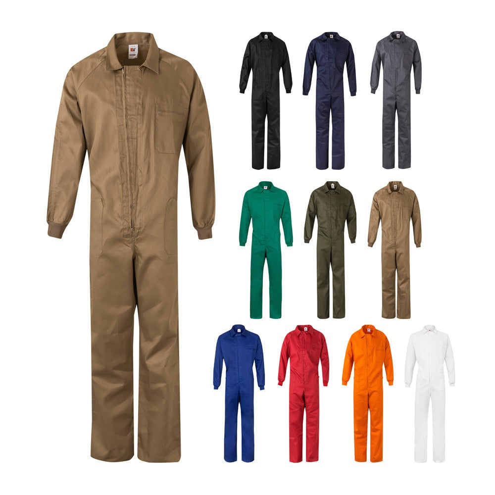 VL YAMA promotional workwear garment in natural (complete set view) with custom logo branding