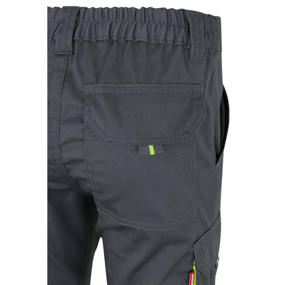VL ZEUS promotional workwear garment in grey/yellow with custom logo branding