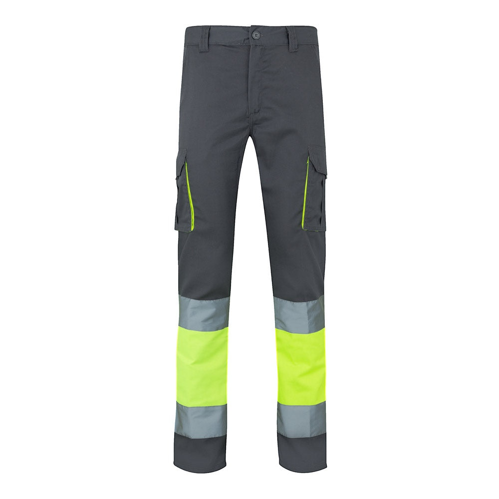 VL ZEUS promotional workwear garment in grey/yellow with custom logo branding