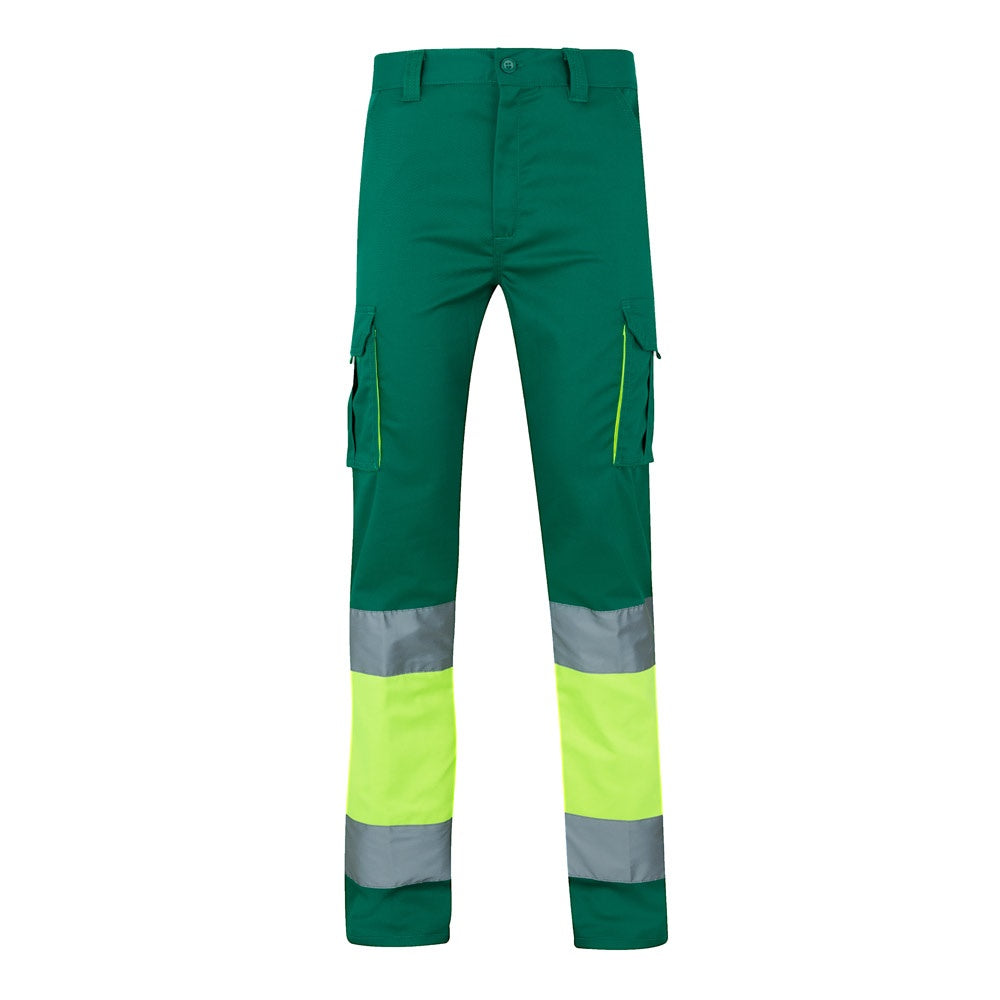 VL ZEUS promotional workwear garment in green/yellow with custom logo branding