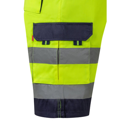 VL HADES promotional sports garment in yellow (detail view) with custom logo branding