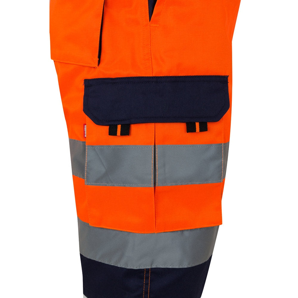 VL HADES promotional sports garment in orange (detail view) with custom logo branding