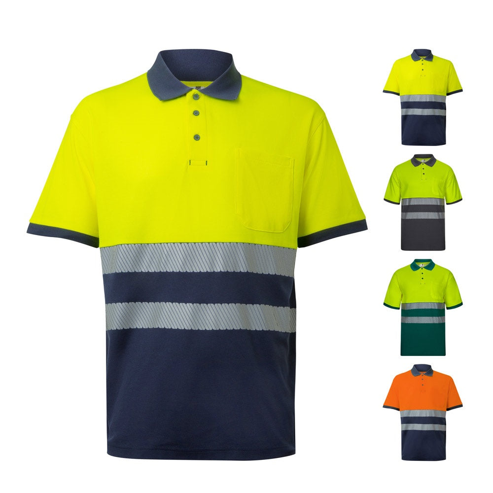 VL ACHELOUS promotional polo shirt (complete set view) with custom logo branding