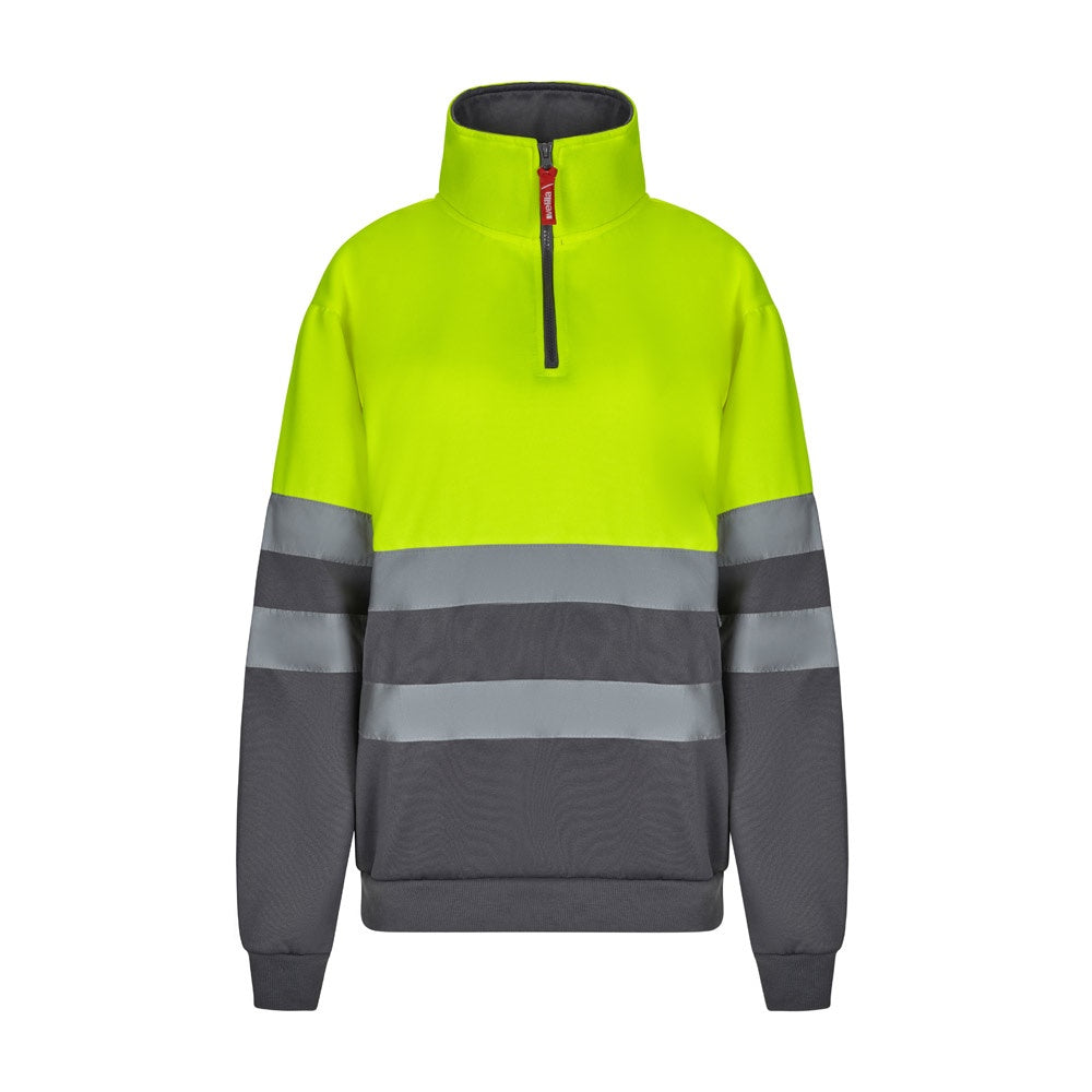 VL THOR promotional sweatshirt in grey/yellow with custom logo branding