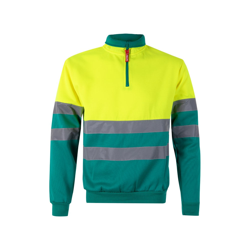 VL THOR promotional sweatshirt in green/yellow with custom logo branding