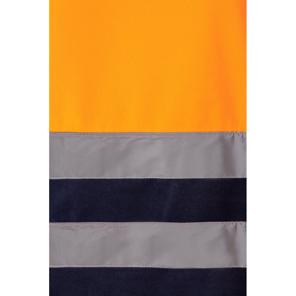 VL THOR promotional sweatshirt in navy blue/orange (detail view) with custom logo branding