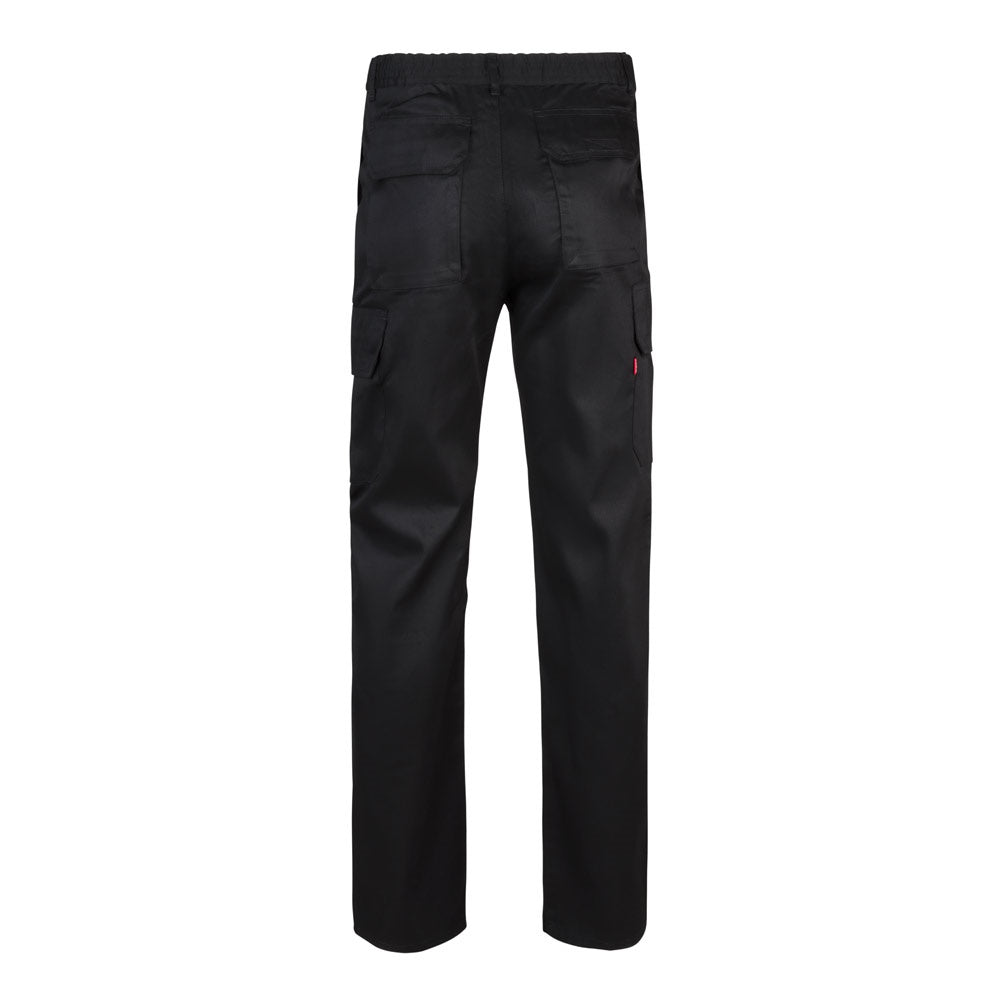 VL MABON promotional workwear garment in black (detail view) with custom logo branding