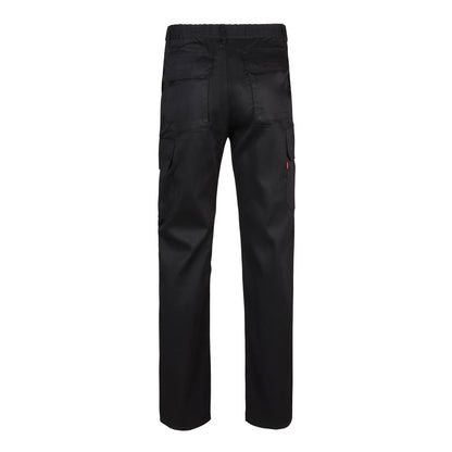VL MABON promotional workwear garment in black (detail view) with custom logo branding