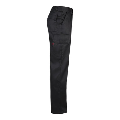 VL MABON promotional workwear garment in black (detail view) with custom logo branding
