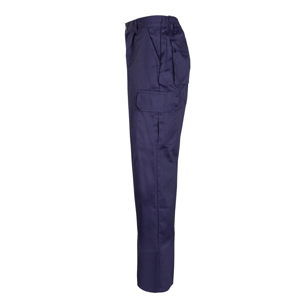 VL MABON promotional workwear garment in blue (detail view) with custom logo branding