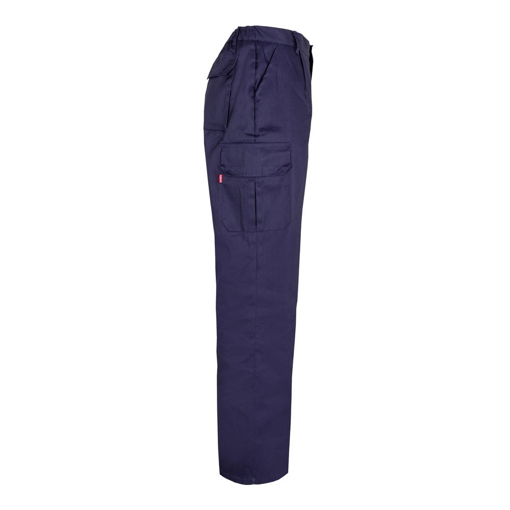 VL MABON promotional workwear garment in blue (detail view) with custom logo branding