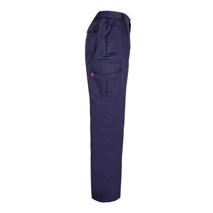 VL MABON promotional workwear garment in blue (detail view) with custom logo branding