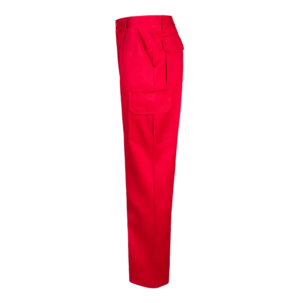 VL MABON promotional workwear garment in red (detail view) with custom logo branding