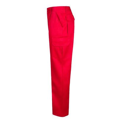 VL MABON promotional workwear garment in red (detail view) with custom logo branding