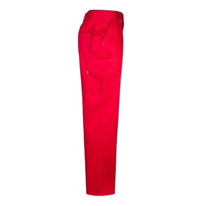 VL MABON promotional workwear garment in red (detail view) with custom logo branding