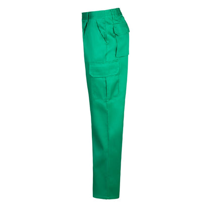 VL MABON promotional workwear garment in green (detail view) with custom logo branding