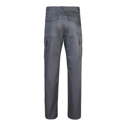 VL MABON promotional workwear garment in grey (detail view) with custom logo branding