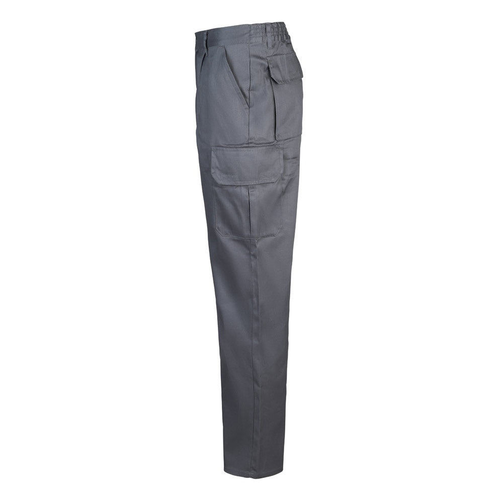 VL MABON promotional workwear garment in grey (detail view) with custom logo branding