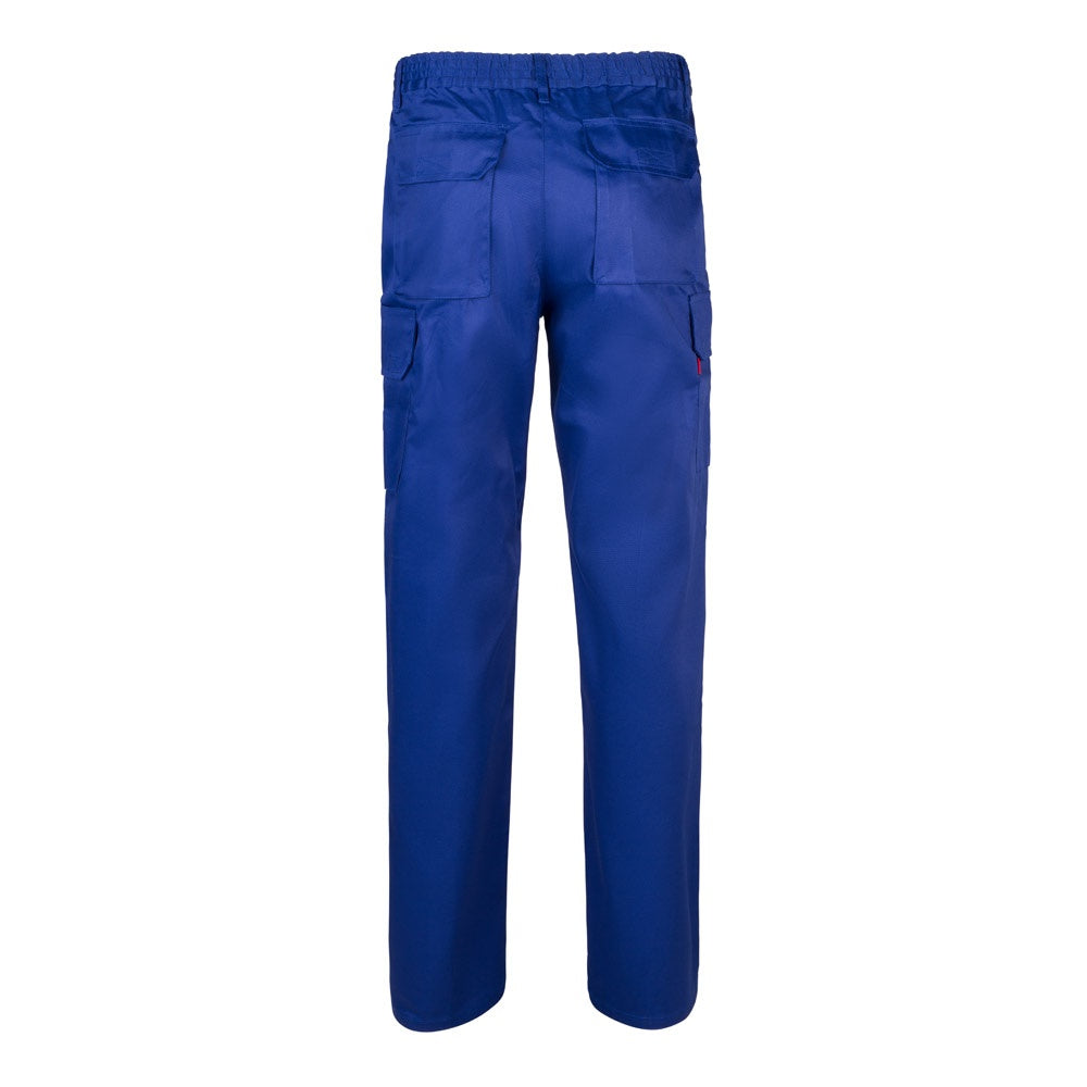 VL MABON promotional workwear garment in royal blue (detail view) with custom logo branding