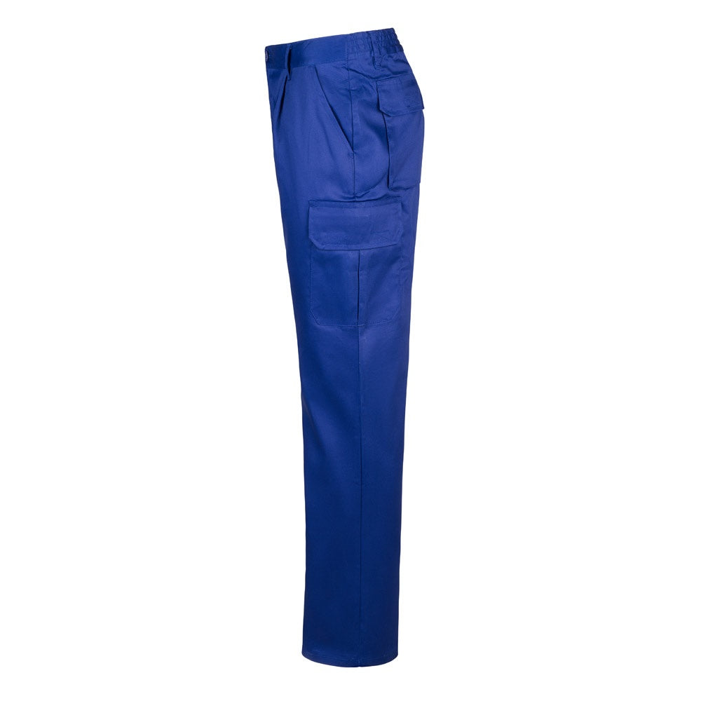VL MABON promotional workwear garment in royal blue (detail view) with custom logo branding