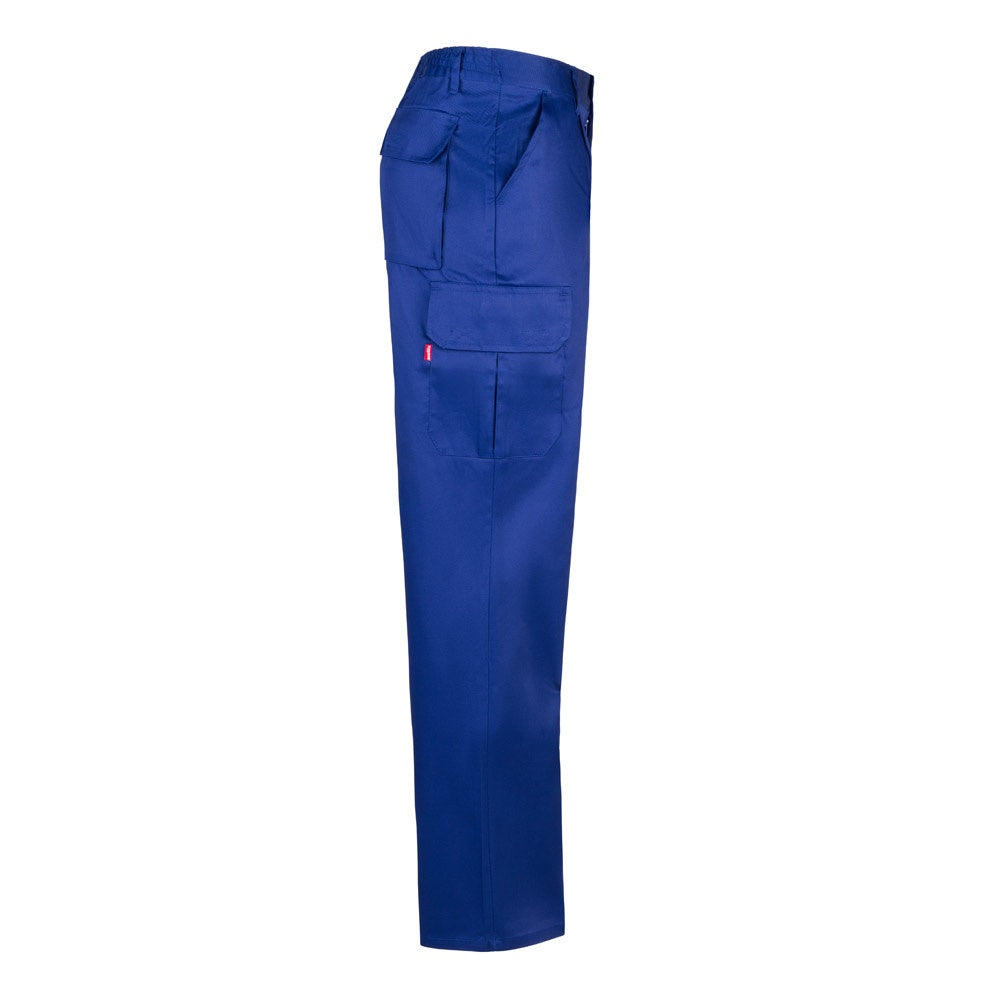VL MABON promotional workwear garment in royal blue (detail view) with custom logo branding