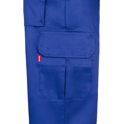 VL MABON promotional workwear garment in royal blue (detail view) with custom logo branding