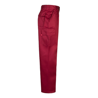 VL MABON promotional workwear garment in burgundy (detail view) with custom logo branding