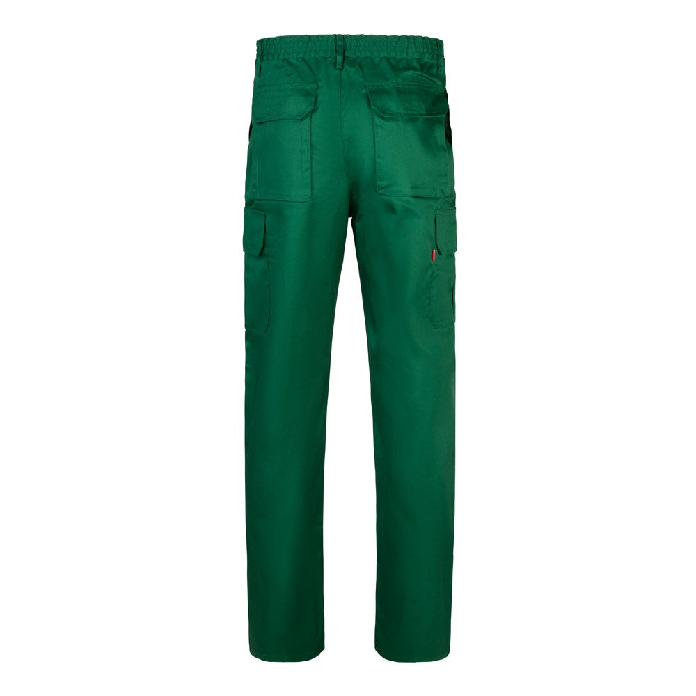 VL MABON promotional workwear garment in dark green (detail view) with custom logo branding