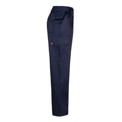 VL MABON promotional workwear garment in navy blue (detail view) with custom logo branding