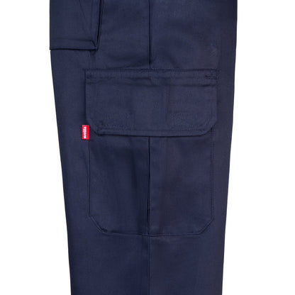 VL MABON promotional workwear garment in navy blue (detail view) with custom logo branding