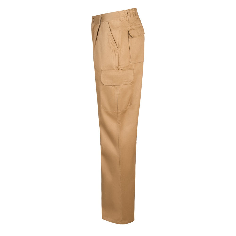VL MABON promotional workwear garment in natural (detail view) with custom logo branding
