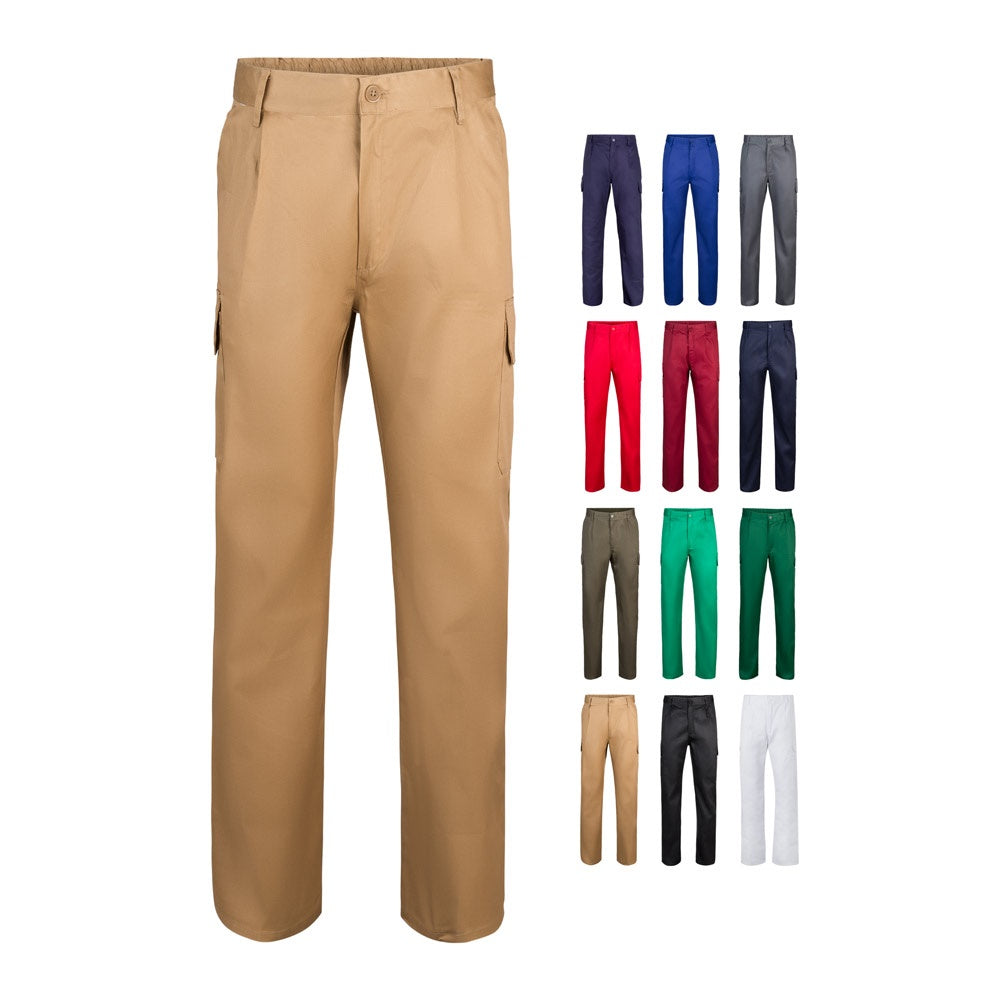 VL MABON promotional workwear garment in natural (complete set view) with custom logo branding