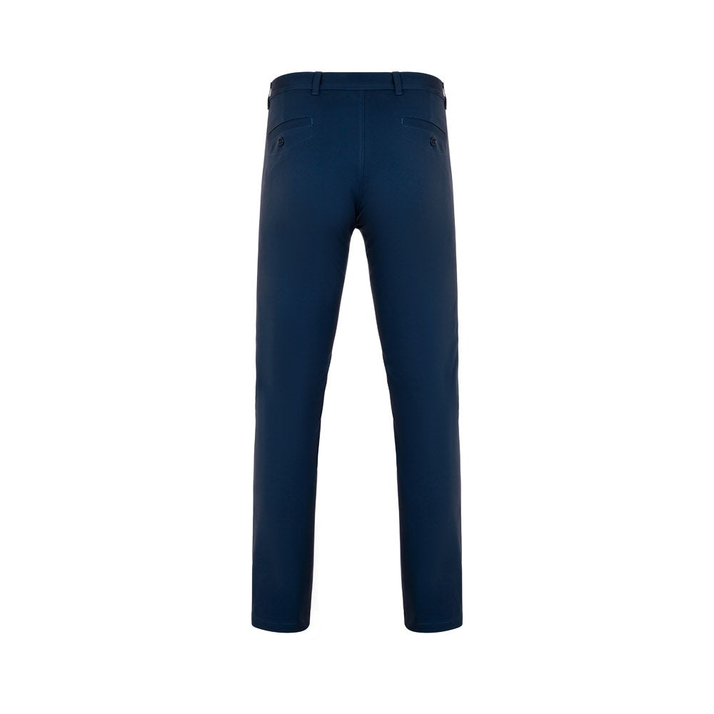 VL VISHNU promotional workwear garment in navy blue (detail view) with custom logo branding