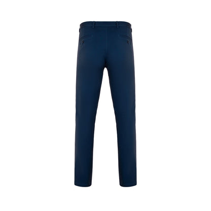 VL VISHNU promotional workwear garment in navy blue (detail view) with custom logo branding