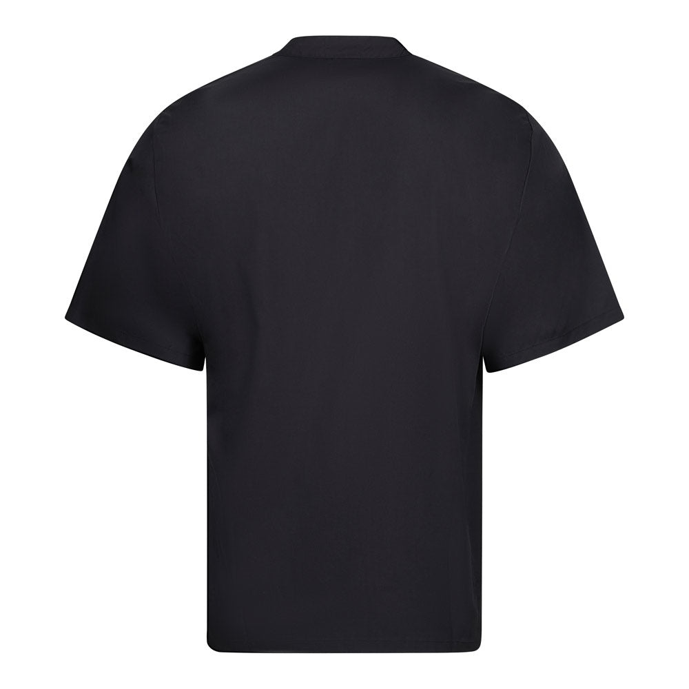 VL DURGA promotional workwear garment in black (detail view) with custom logo branding