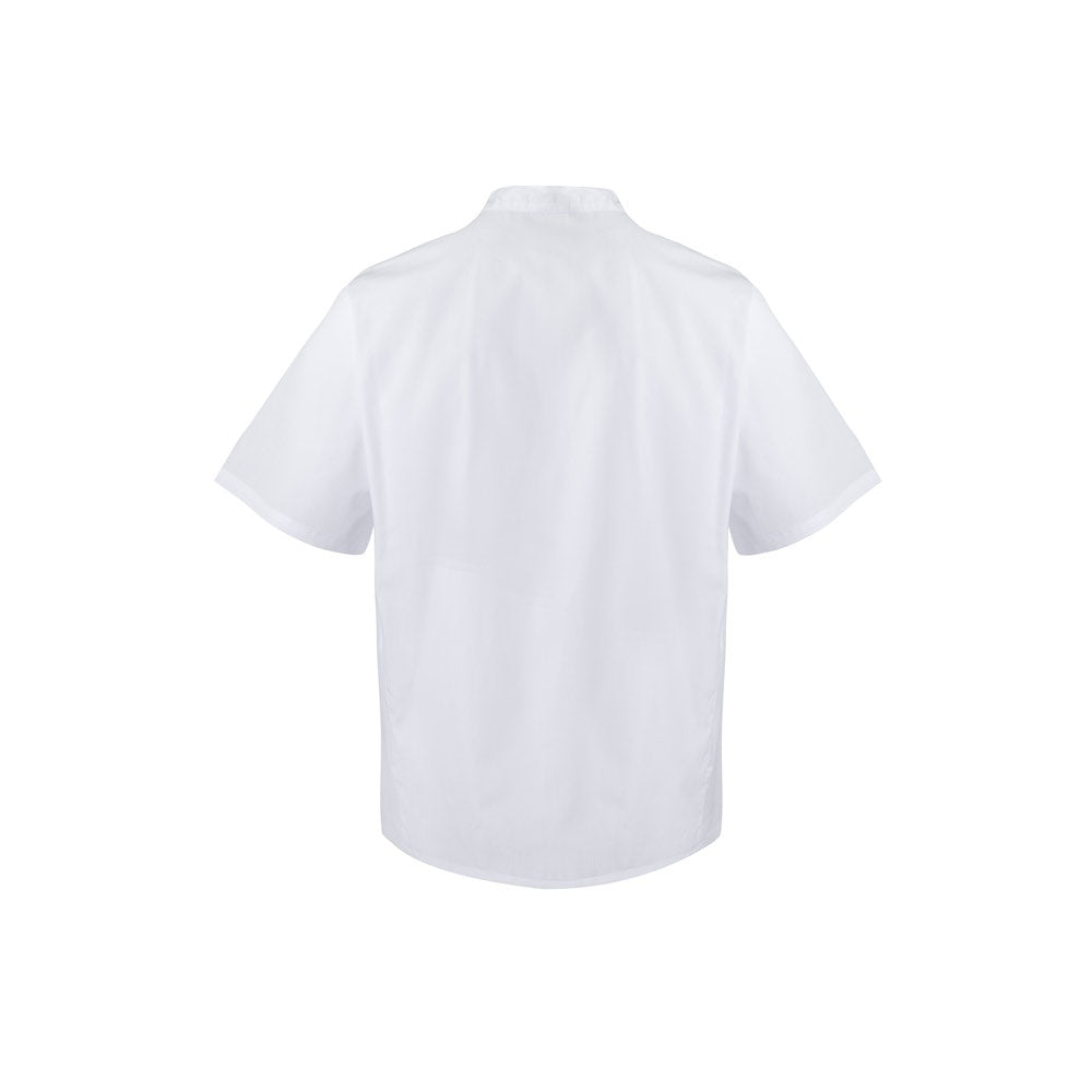 VL DURGA promotional workwear garment in white (detail view) with custom logo branding
