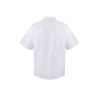 VL DURGA promotional workwear garment in white (detail view) with custom logo branding